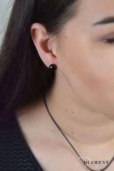Srebrne kolczyki szkło weneckie 'Głęboka czerń' Murano 35. czarne kolczyki to wyraz klasycznej elegancji, pasują zarówno do codziennych jak i wieczorowych stylizacji (4).JPG
